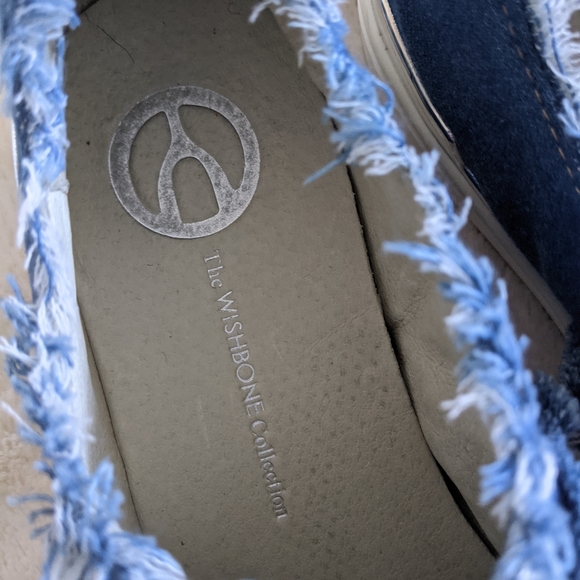 Raw Trim Denim Slip on Sneakers - Picture 4 of 10